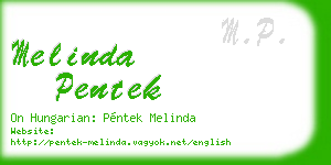melinda pentek business card